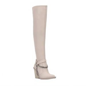 NEW JESSICA SIMPSON langer over the knee boot in chalk